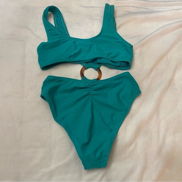 New! Montce Ky Turquoise One Piece Swimsuit 1057 - Picture 7 of 7